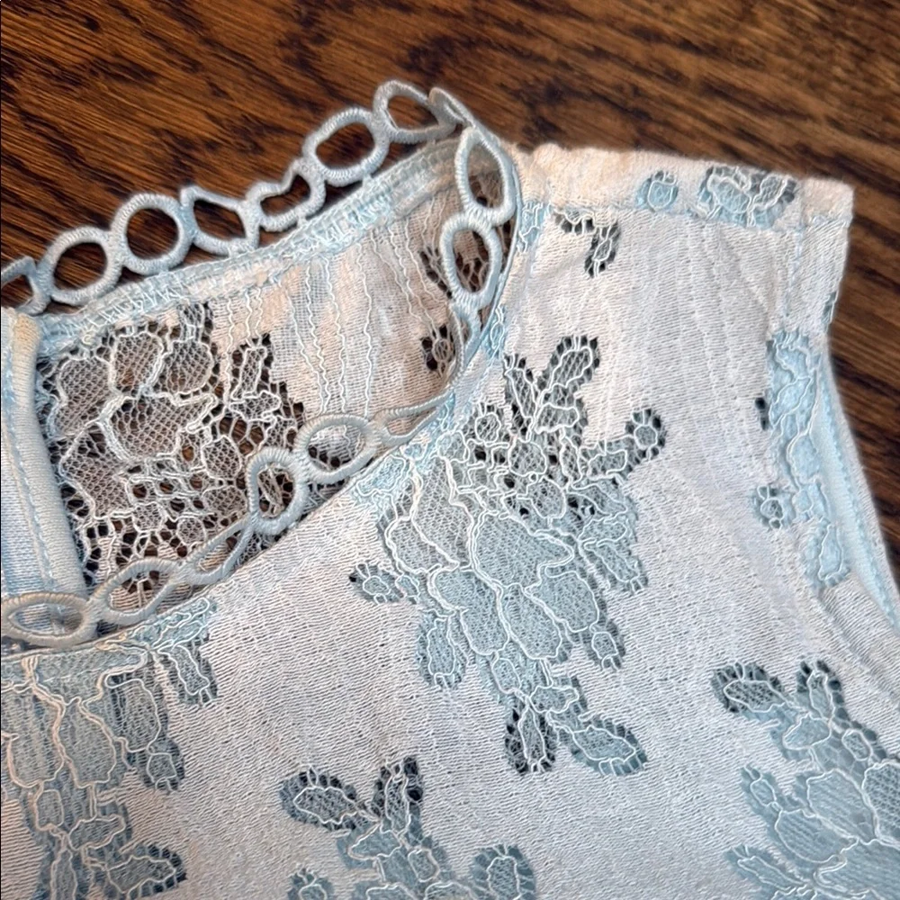 Elegant Blue Lace Dress - Picture 6 of 17